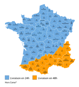 Zones de livraison Chronofresh en France