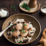 Risotto forestier aux noix de Saint-Jacques